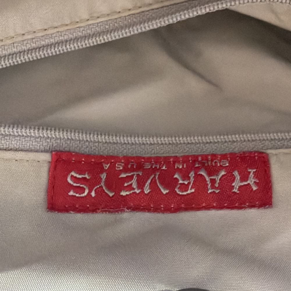 Harveys Original Seatbelt Bag Woven Shoulder Tote Handbag Gray Used Stained - Picture 9 of 11